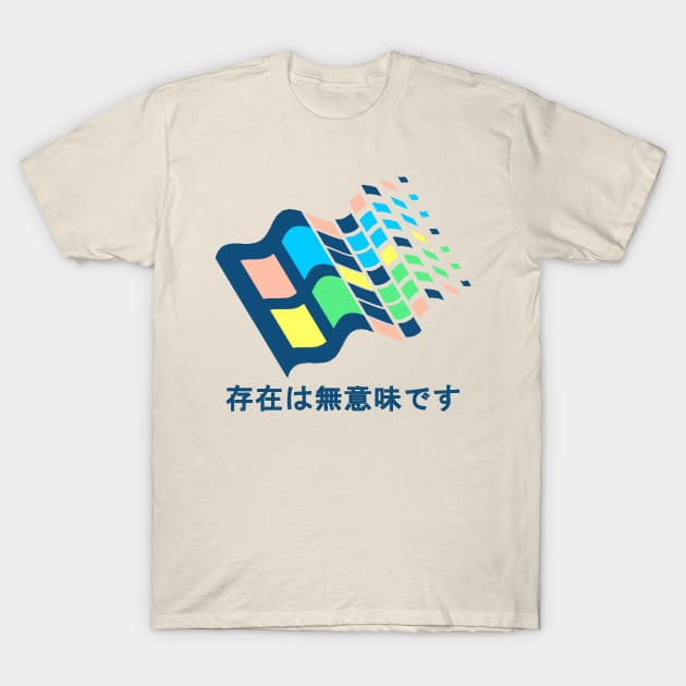 Windows 95 vaporwave aesthetic Vaporware vapor Aesthetics programmer T-Shirt by MrWatanabe